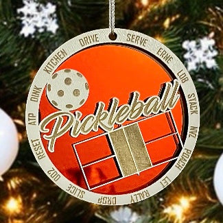 Pickleball Terms Christmas Ornament