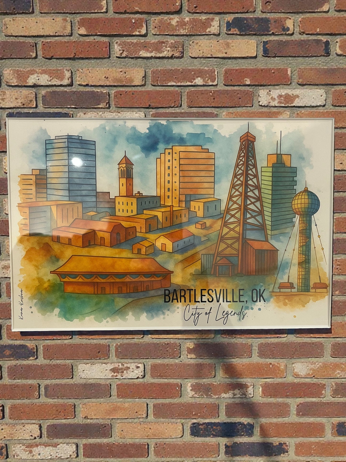 Bartlesville, OK - City Of Legends Print