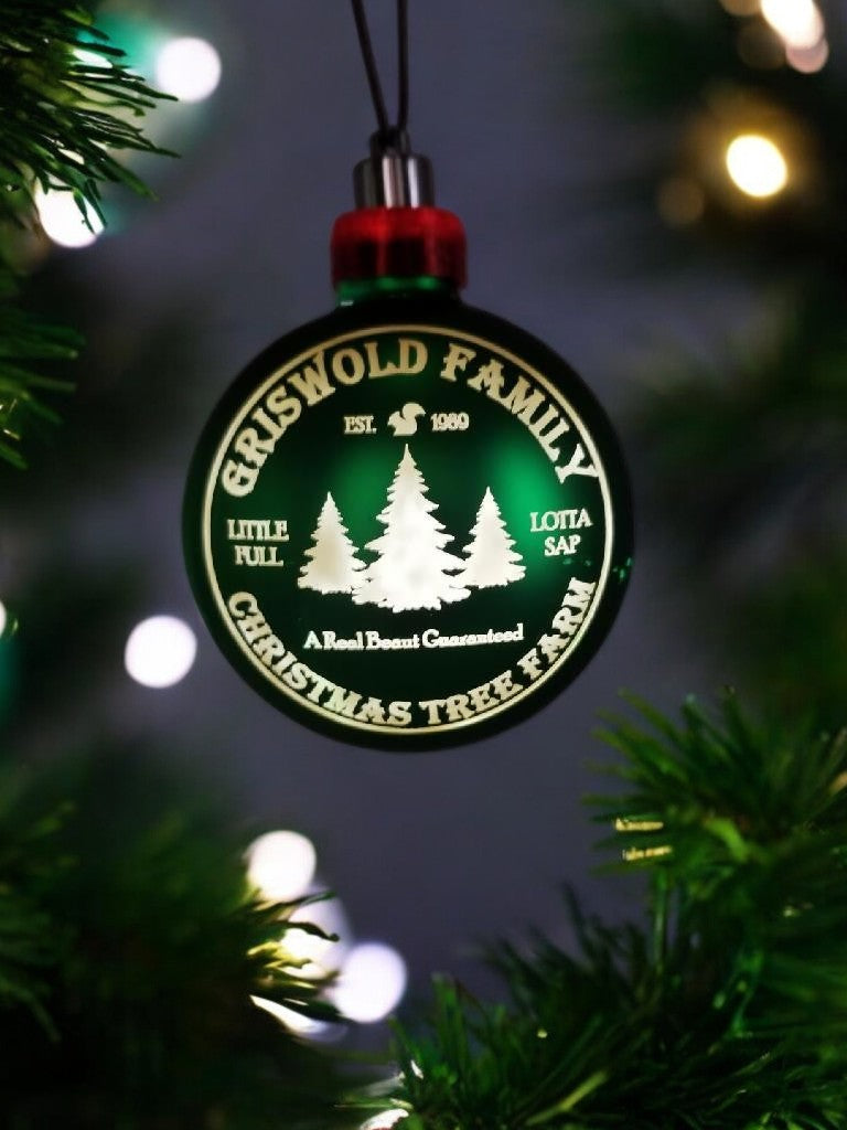 Customizable Glass Christmas Ornament