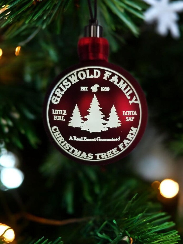 Customizable Glass Christmas Ornament