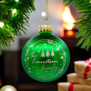 Customizable Glass Christmas Ornament