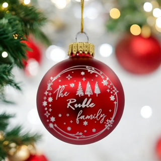 Customizable Glass Christmas Ornament