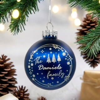 Customizable Glass Christmas Ornament