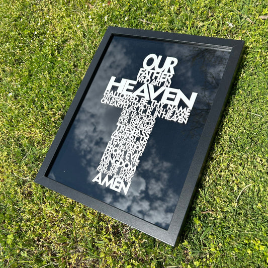 Lord's Prayer Cross Shadow Box