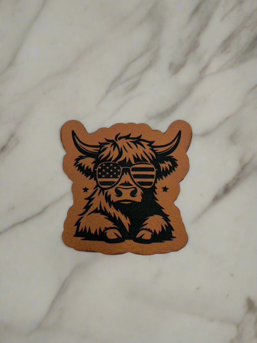 Sunglasses Highland Cow Patch