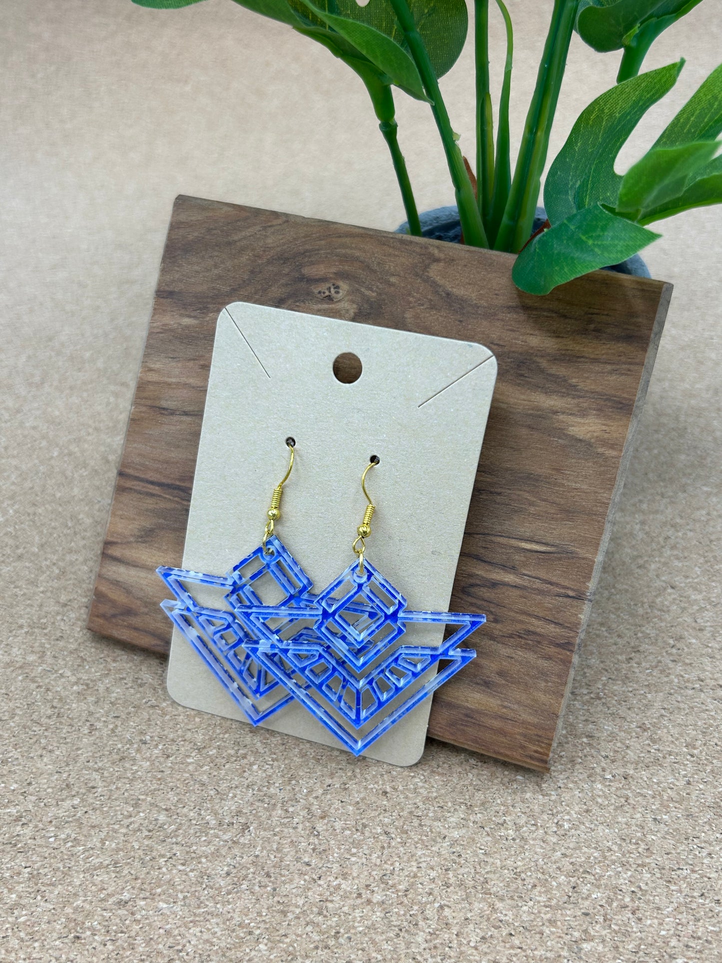 Triangular Art Deco Earrings