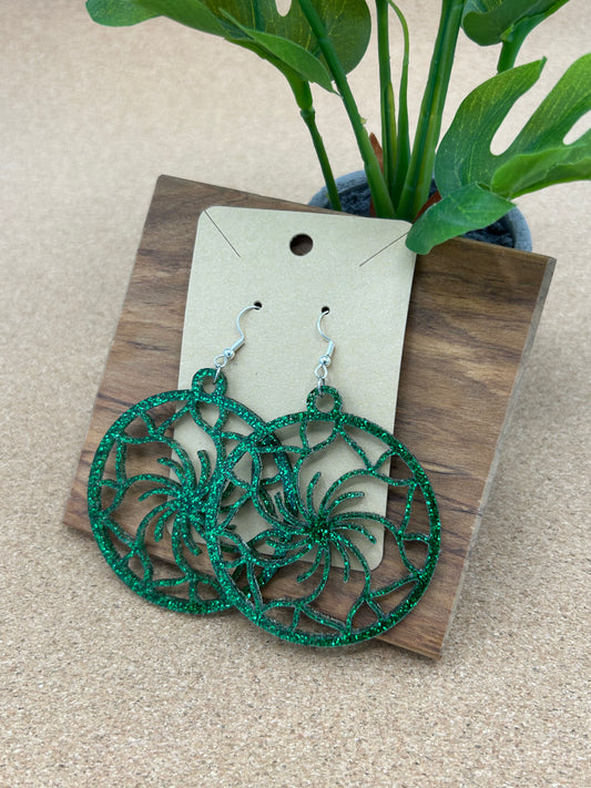 Swirl Floral Mandala Earrings