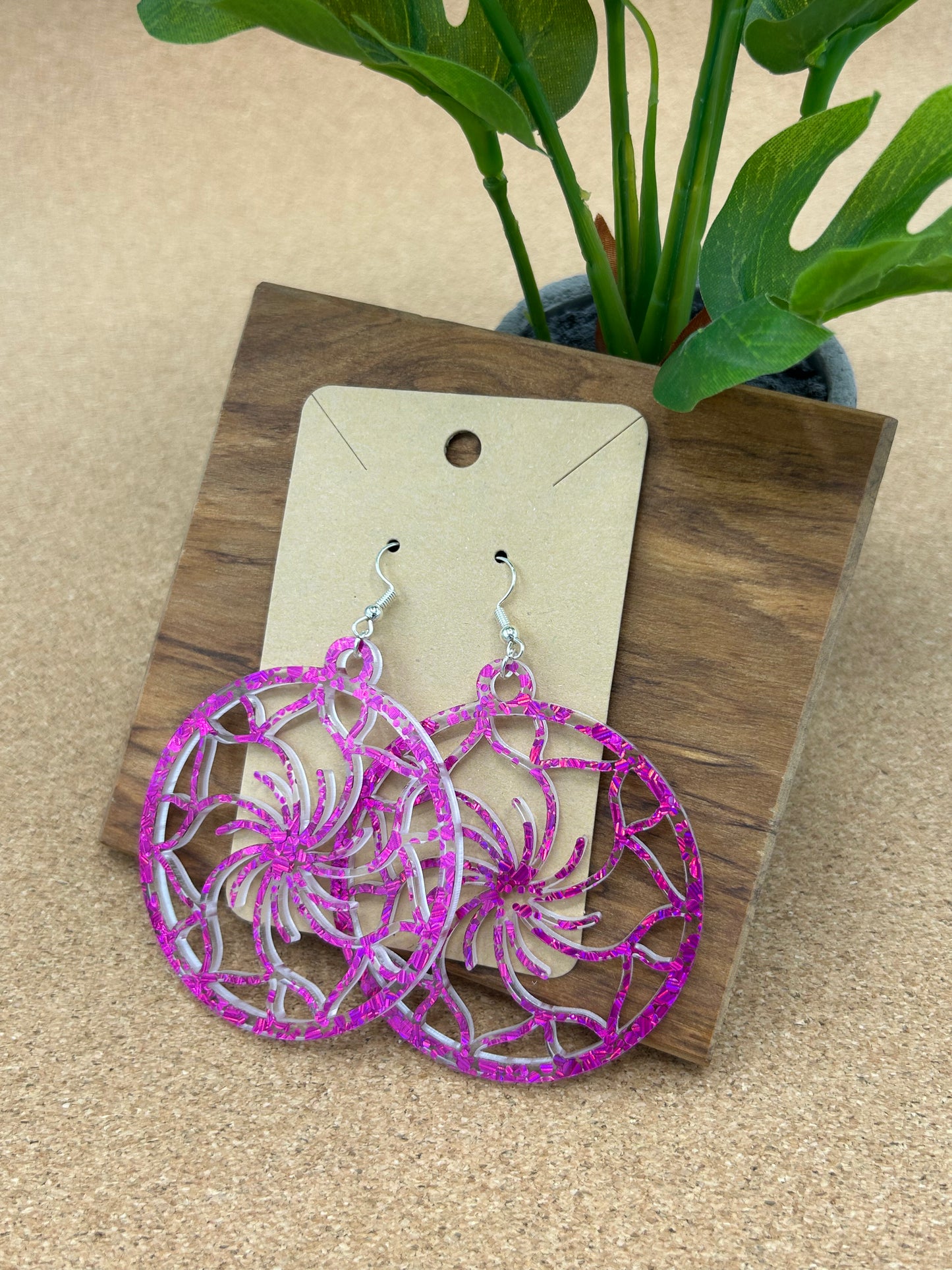 Swirl Floral Mandala Earrings