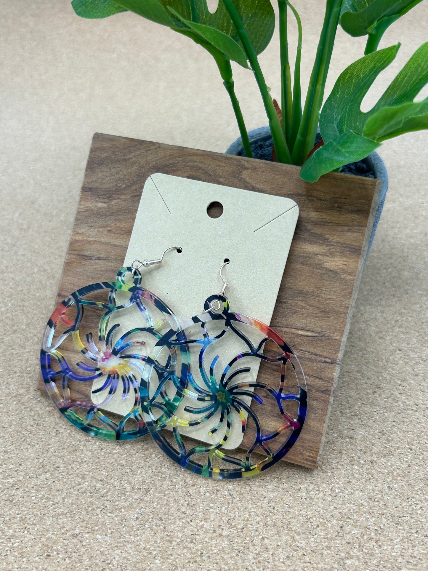 Swirl Floral Mandala Earrings