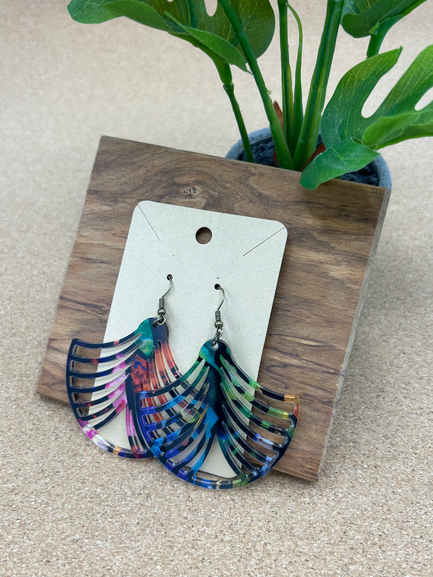 Large Fan Earrings