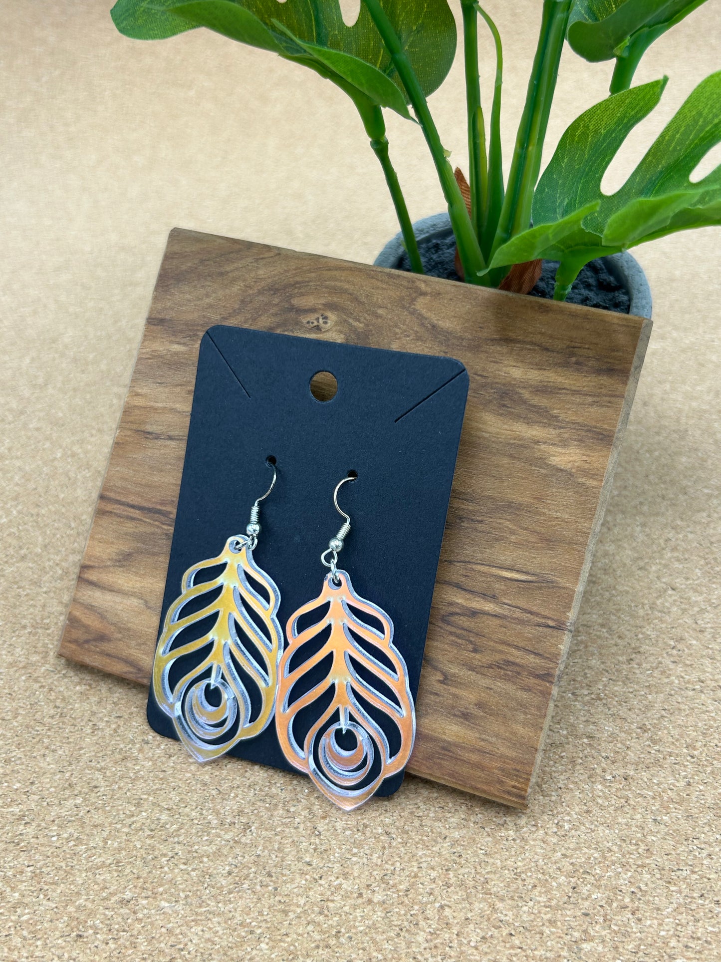 Peacock Feather Earrings