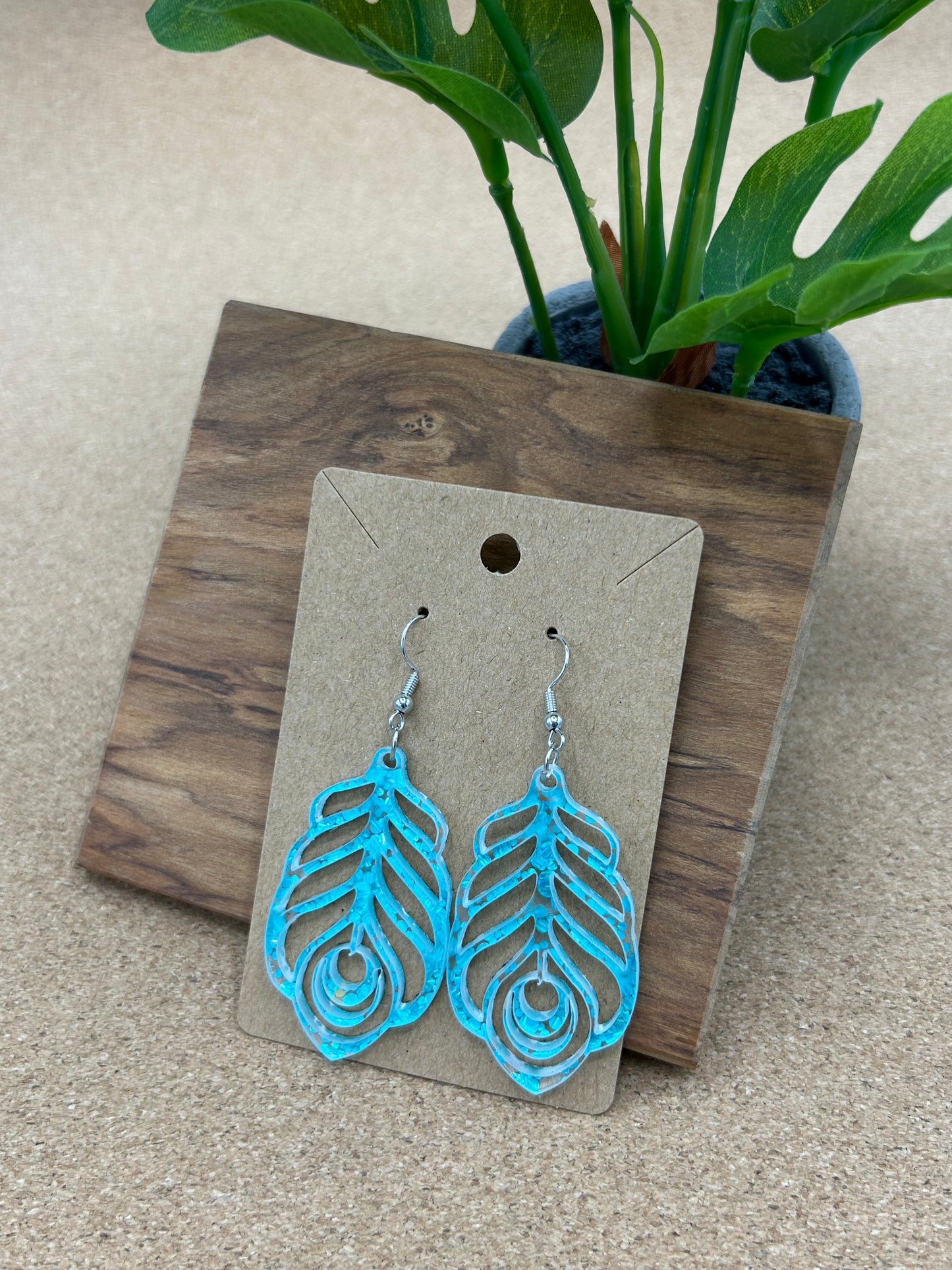 Peacock Feather Earrings