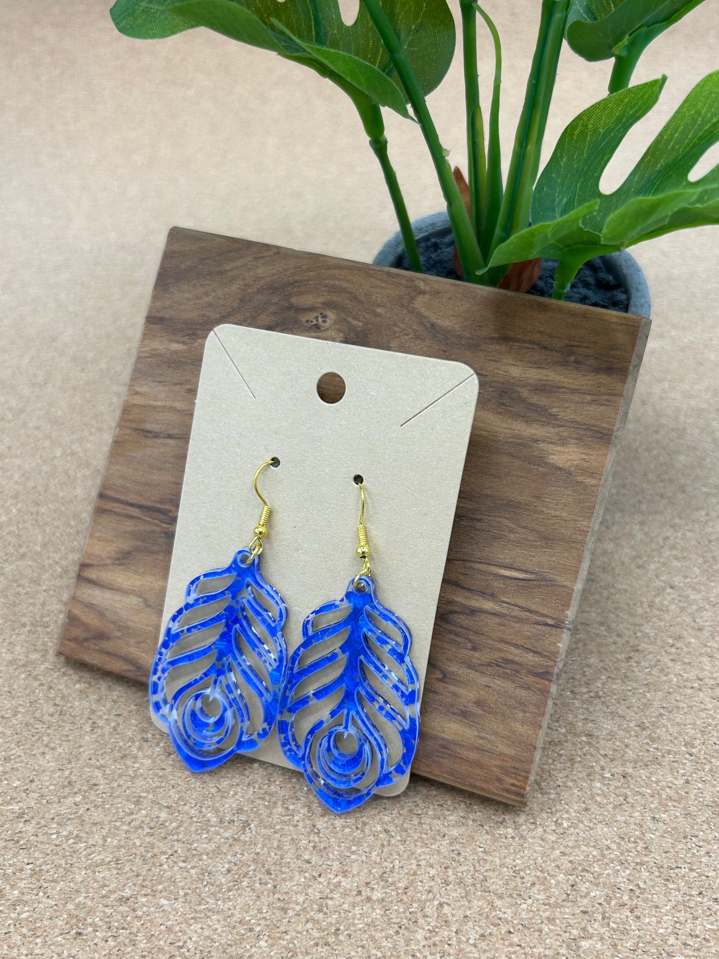 Peacock Feather Earrings