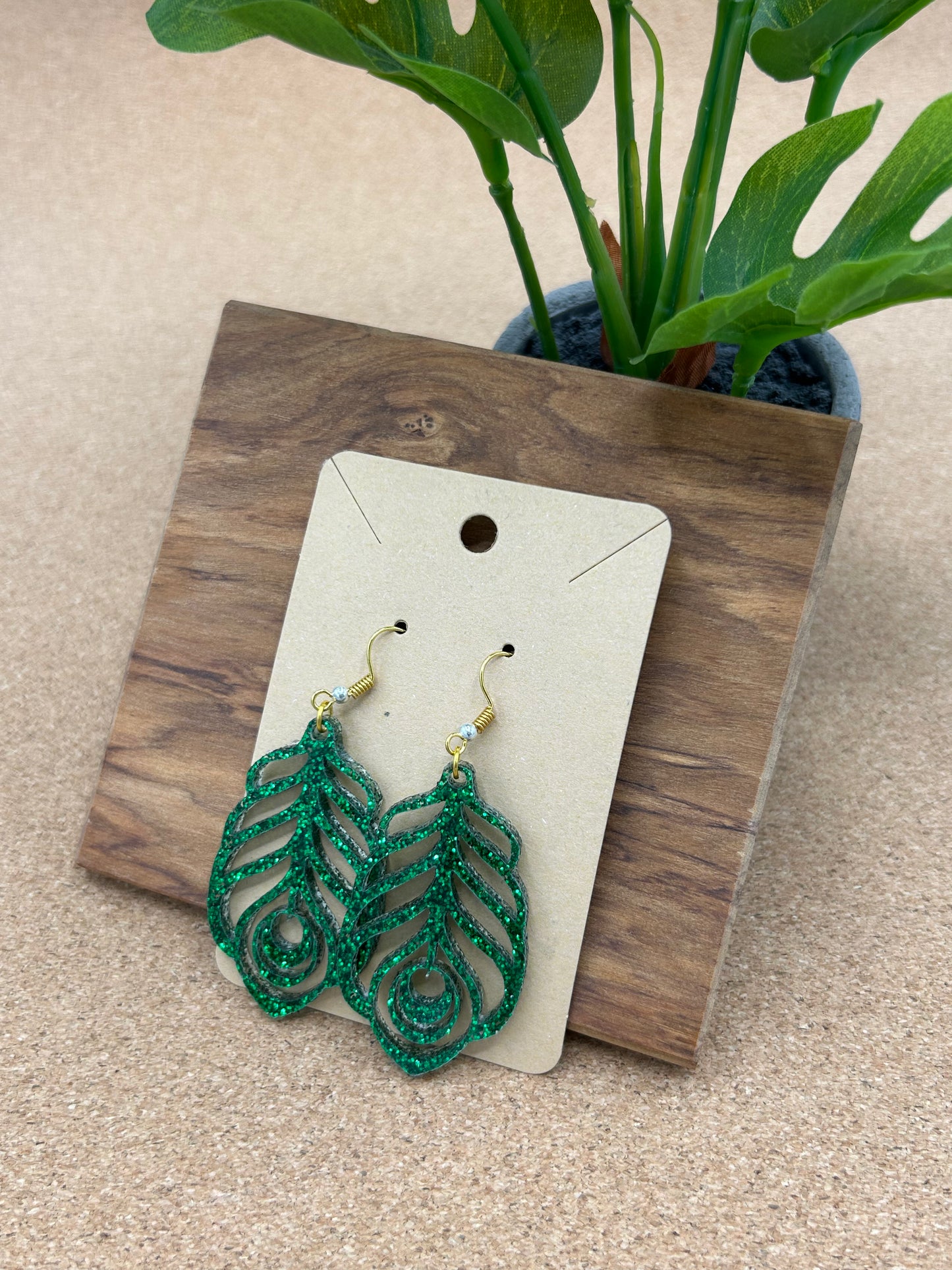 Peacock Feather Earrings