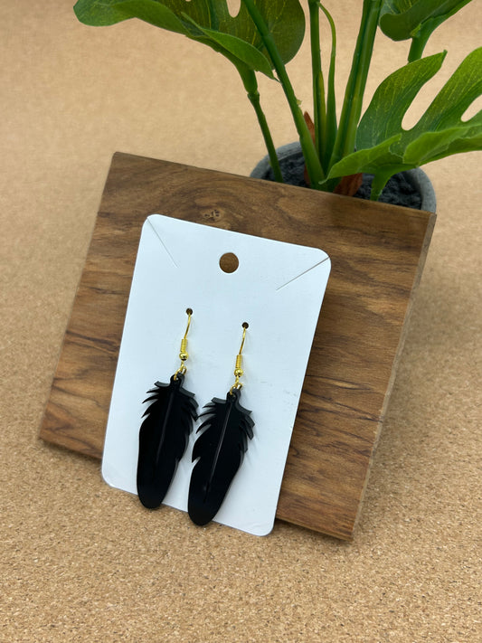 Straight Feather Earrings