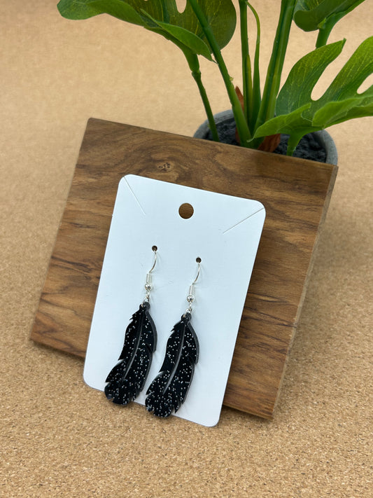 Curved Feather Earrings