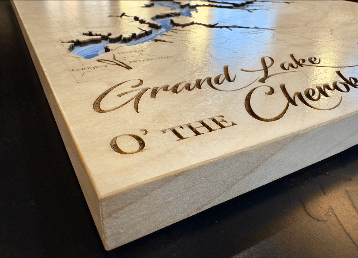 Custom 3D Lake Wall Art | Personalized Lake Maps