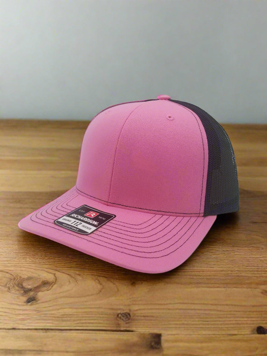 Customizable Pink/Black Trucker Hat