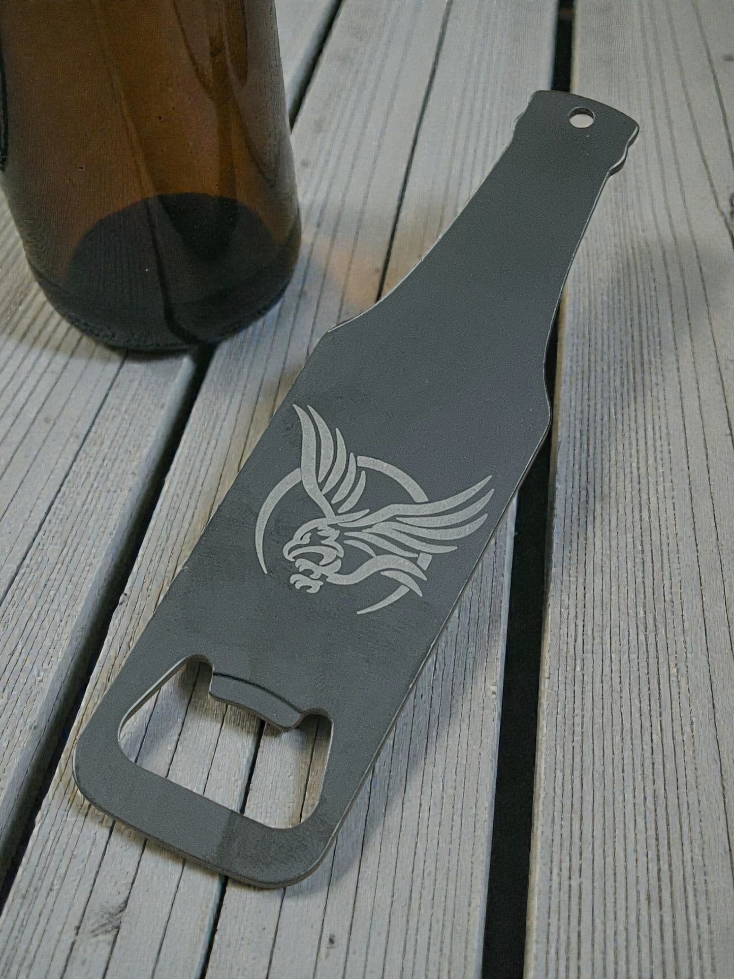 Bottle Opener - Stainless Steel - Flat - Bottle Shaped