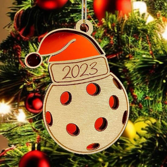 Pickleball Christmas Ornament with Year