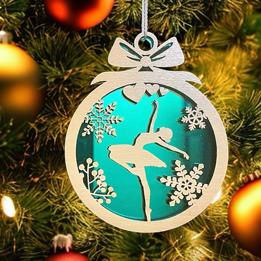 Graceful Ballerina Ornament in Pirouette Pose