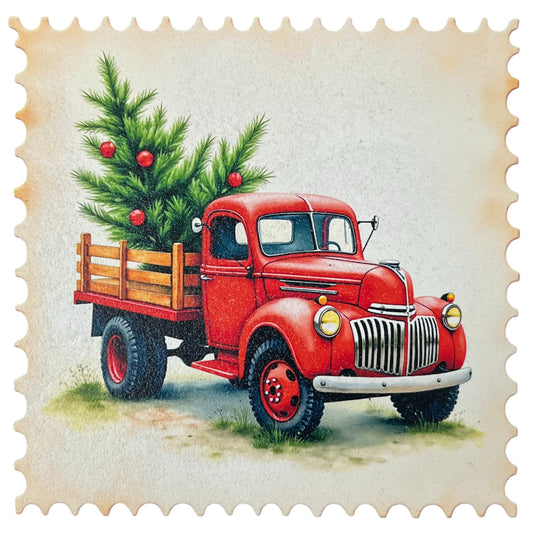 Winter Themed Ceramic Coaster