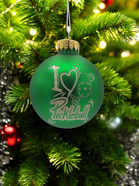 Pickleball Christmas Ornament