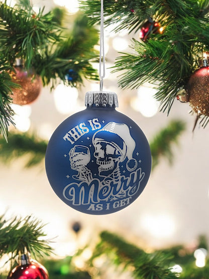 Glass Christmas Ornaments - The Naughty List