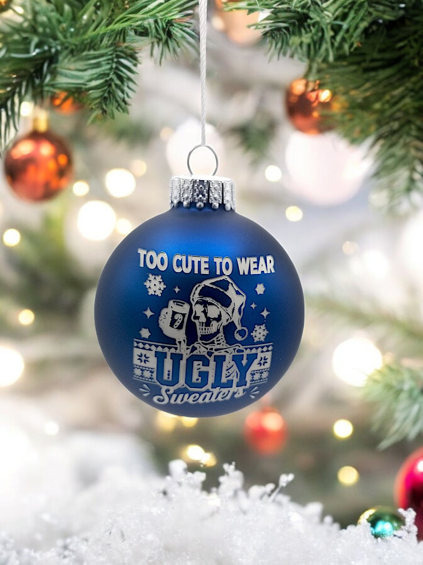 Glass Christmas Ornaments - The Naughty List