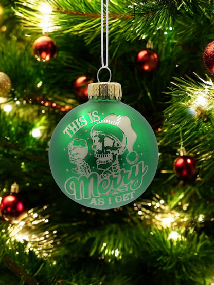 Glass Christmas Ornaments - The Naughty List