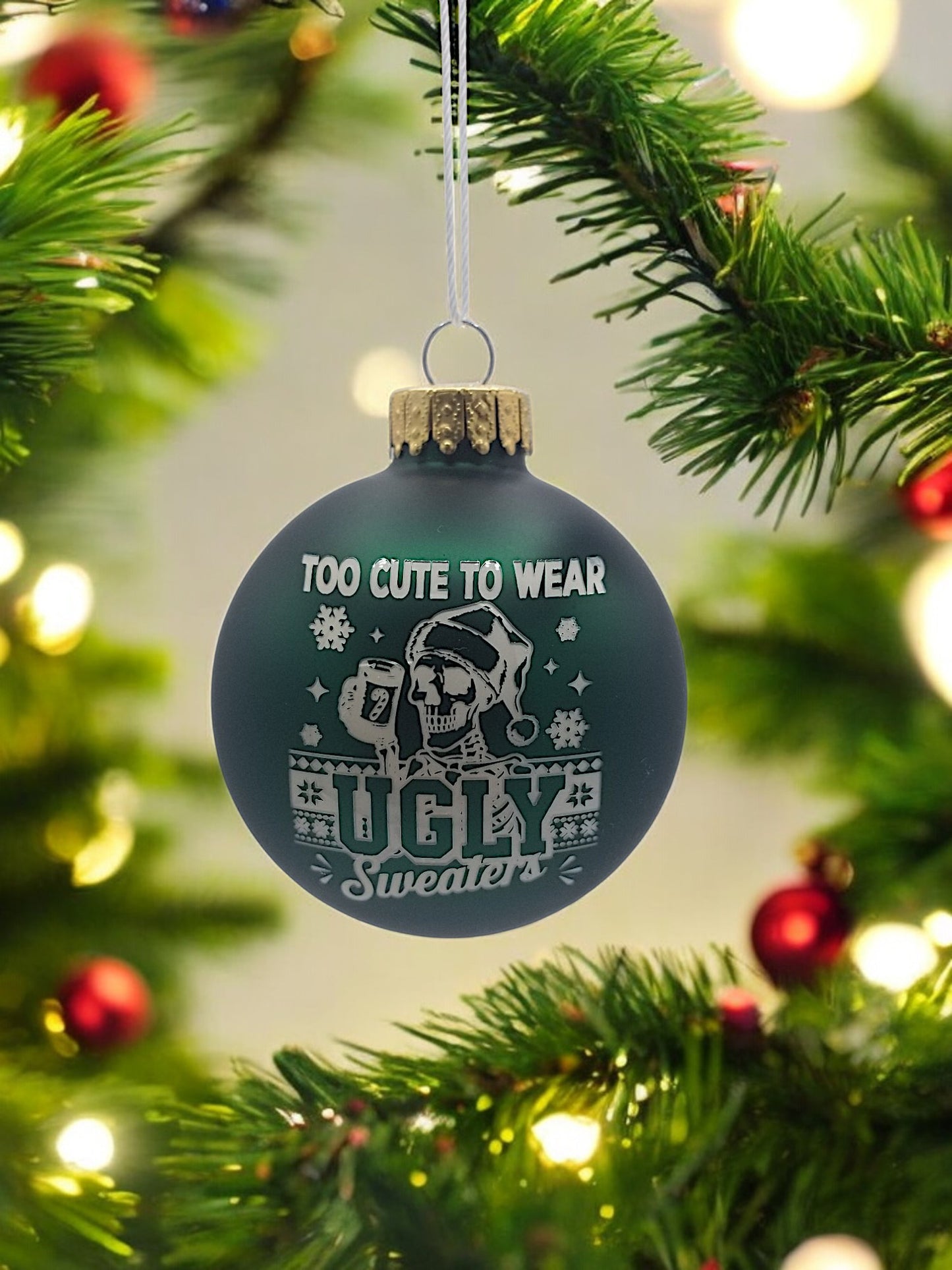 Glass Christmas Ornaments - The Naughty List