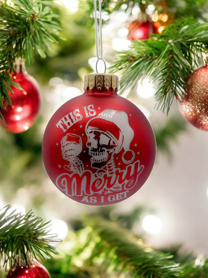 Glass Christmas Ornaments - The Naughty List