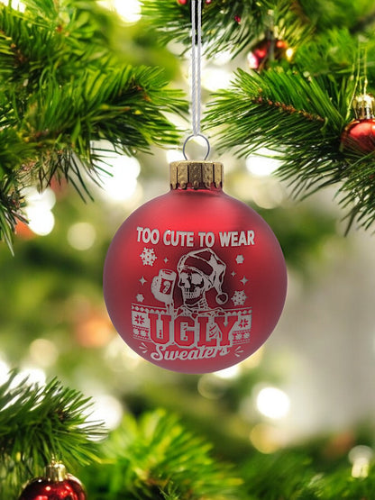 Glass Christmas Ornaments - The Naughty List