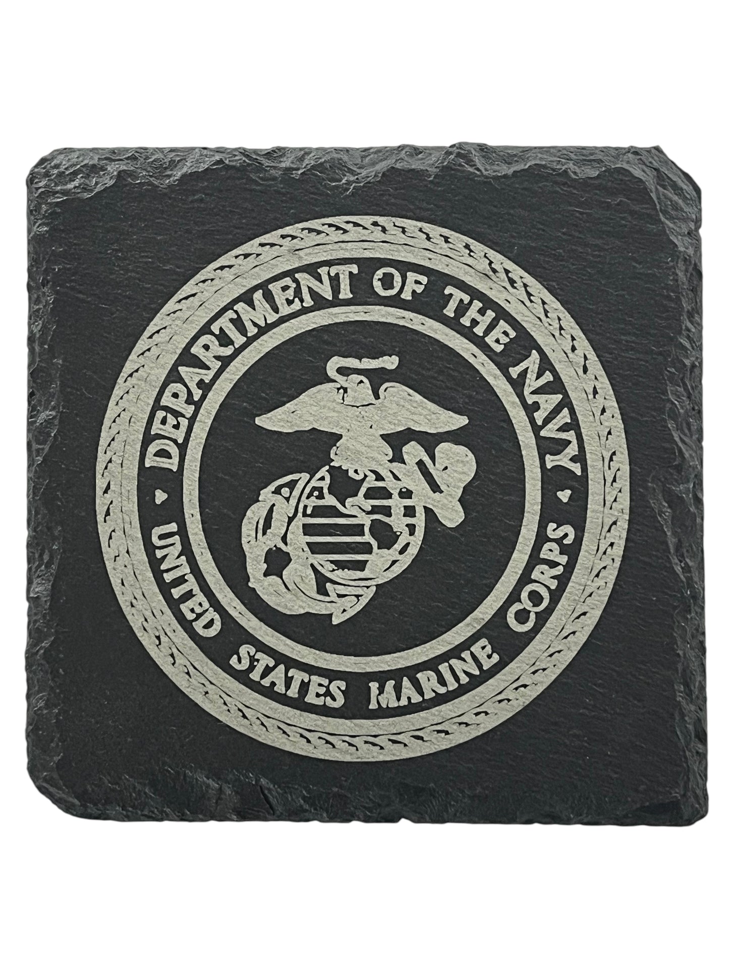 Engraved Slate Coaster - Military Theme