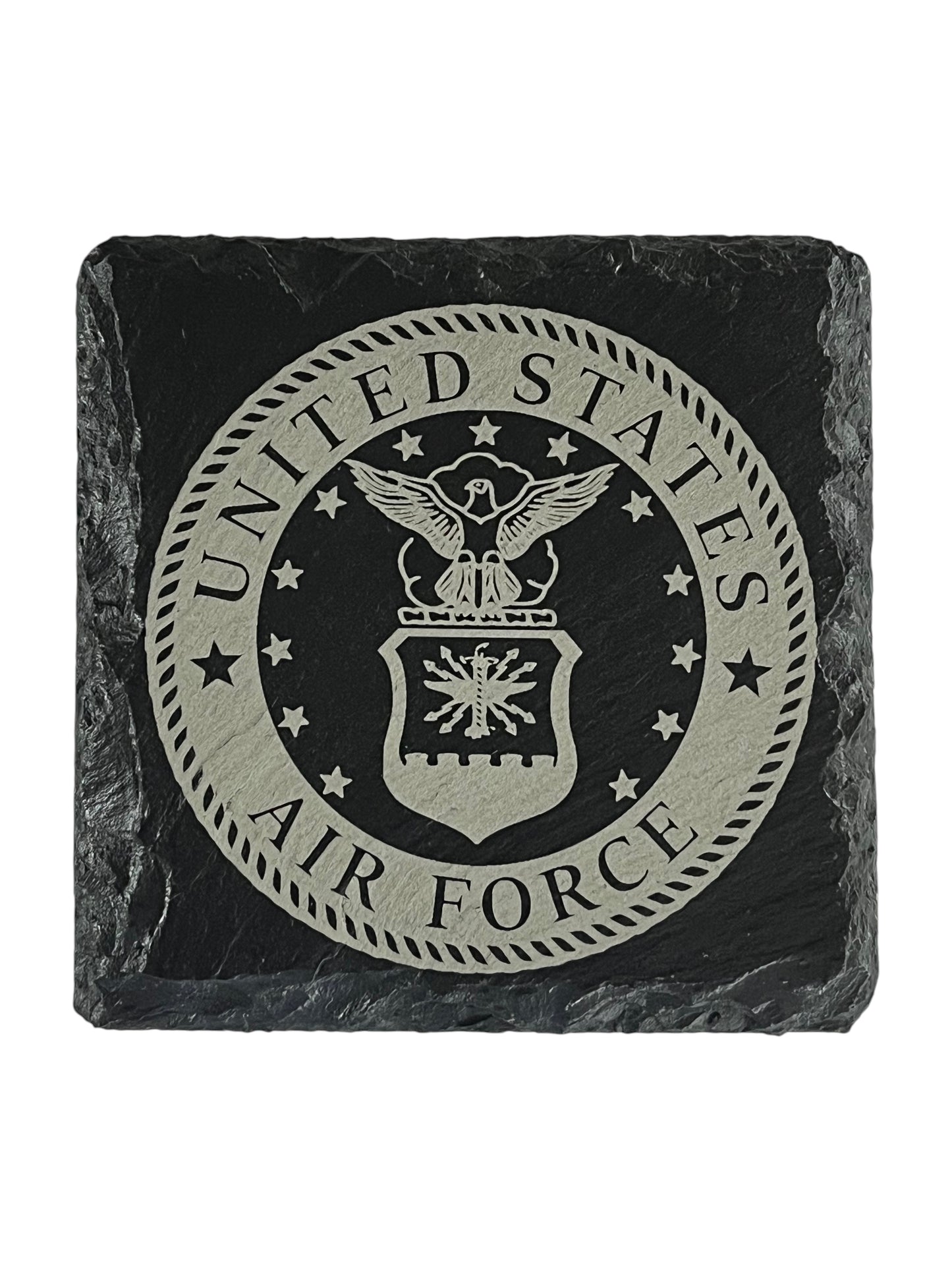 Engraved Slate Coaster - Military Theme