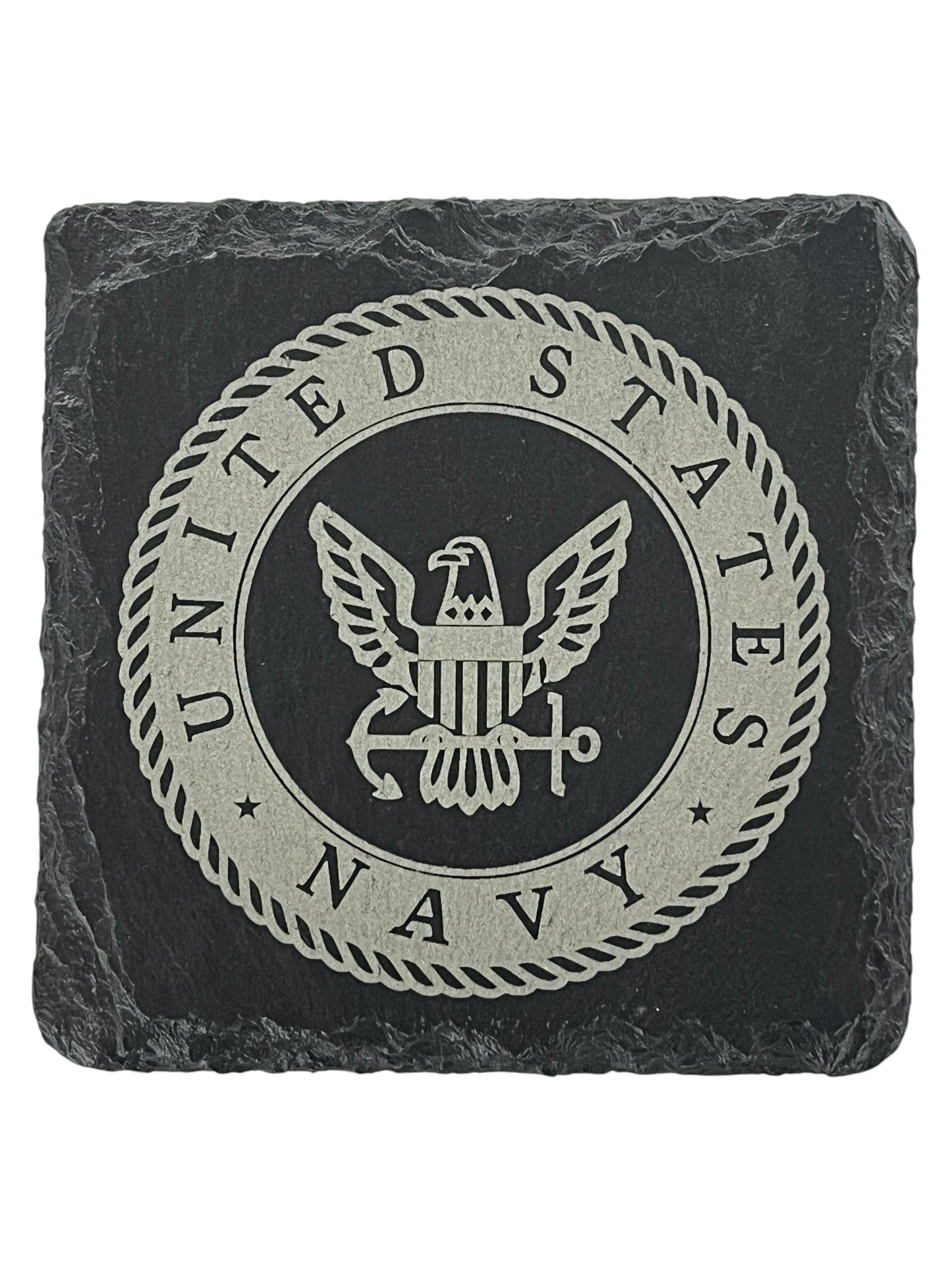 Engraved Slate Coaster - Military Theme