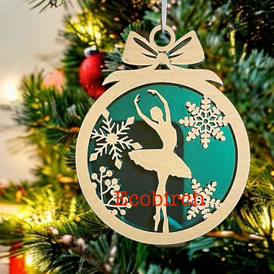Elegant Ballerina Ornament in Arabesque Pose