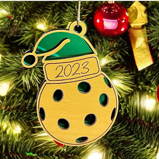 Pickleball Christmas Ornament with Year
