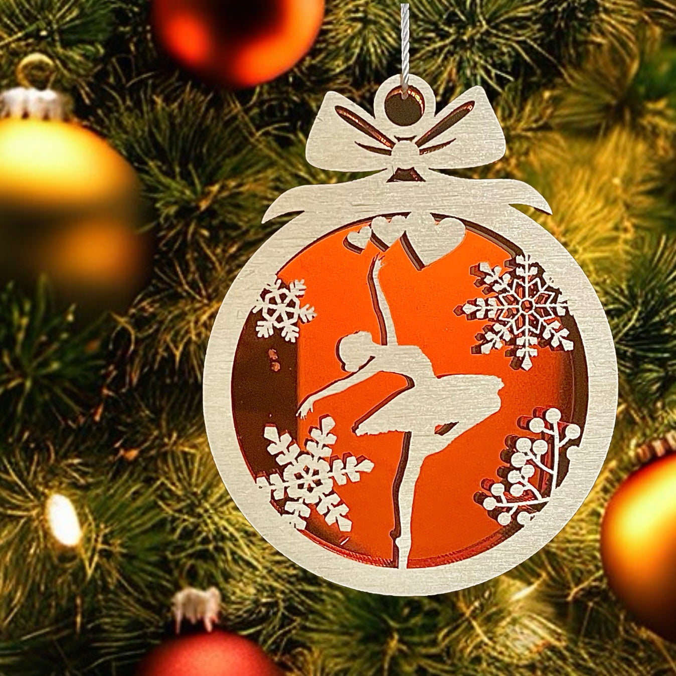 Graceful Ballerina Ornament in Pirouette Pose