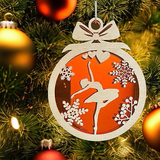 Graceful Ballerina Ornament in Pirouette Pose