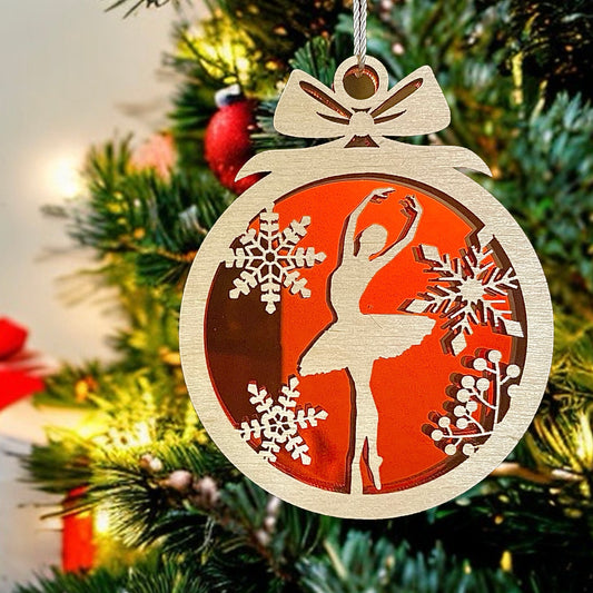 Elegant Ballerina Ornament in Arabesque Pose