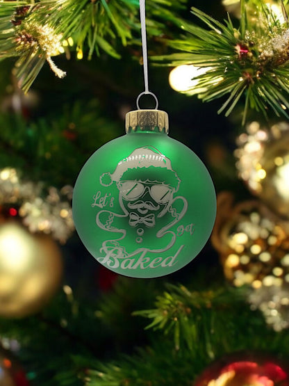 Glass Christmas Ornaments - The Naughty List