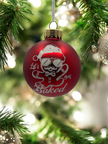 Glass Christmas Ornaments - The Naughty List