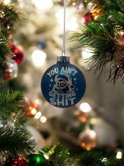 Glass Christmas Ornaments - The Naughty List