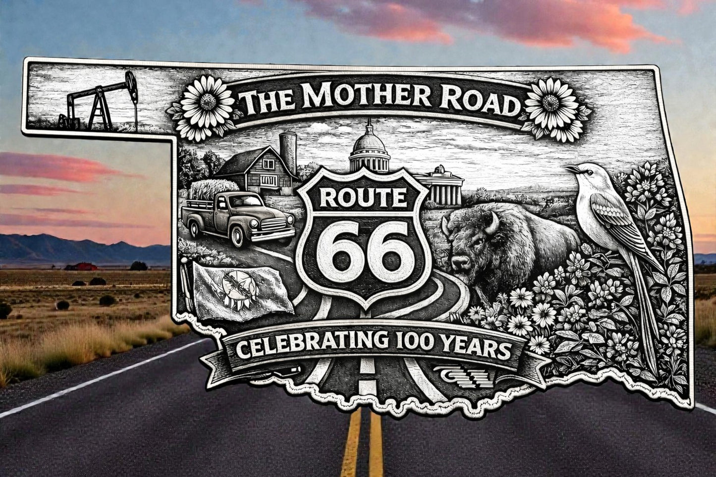 Route 66 - 100 Year Anniversary Hat Patch