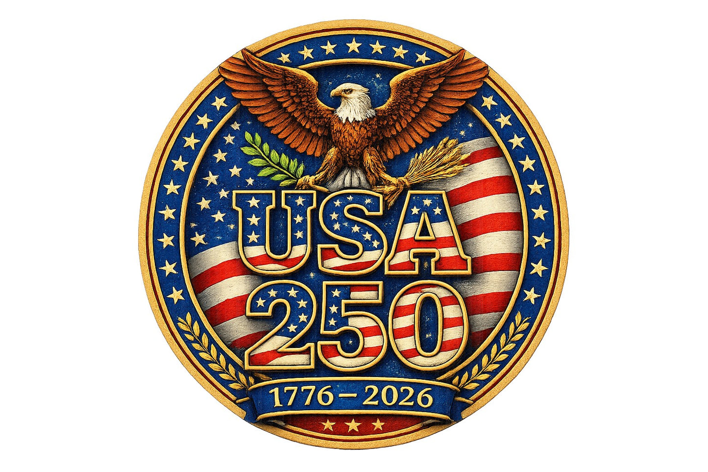 United States 250th Anniversary Hat Patches