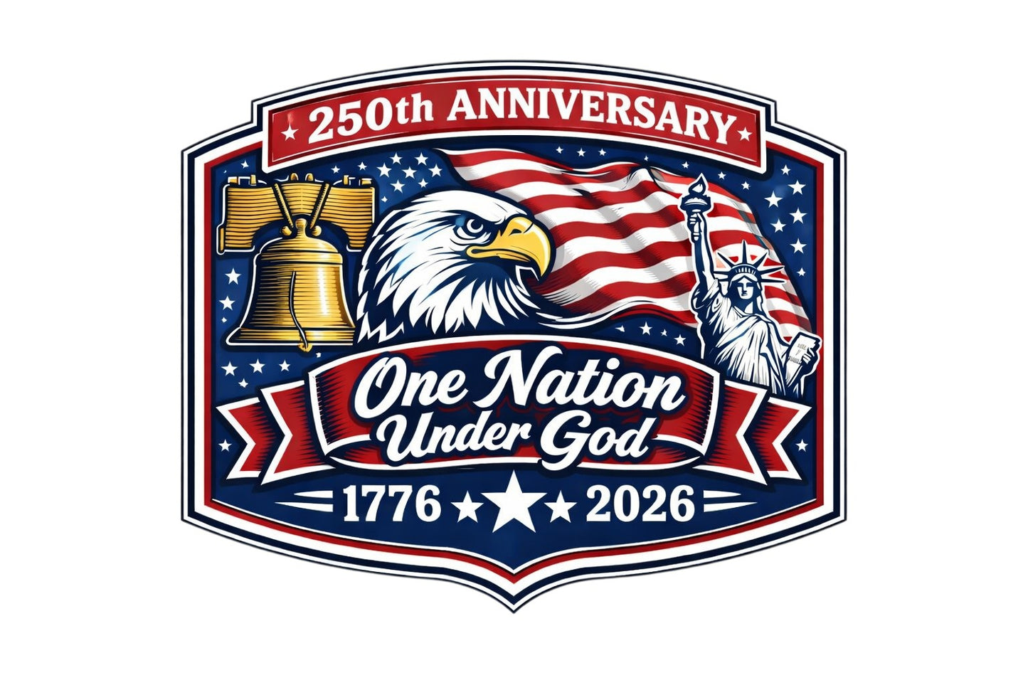 United States 250th Anniversary Hat Patches