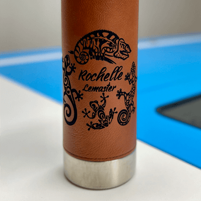 Personalized Leather-Bound 20oz Tumbler