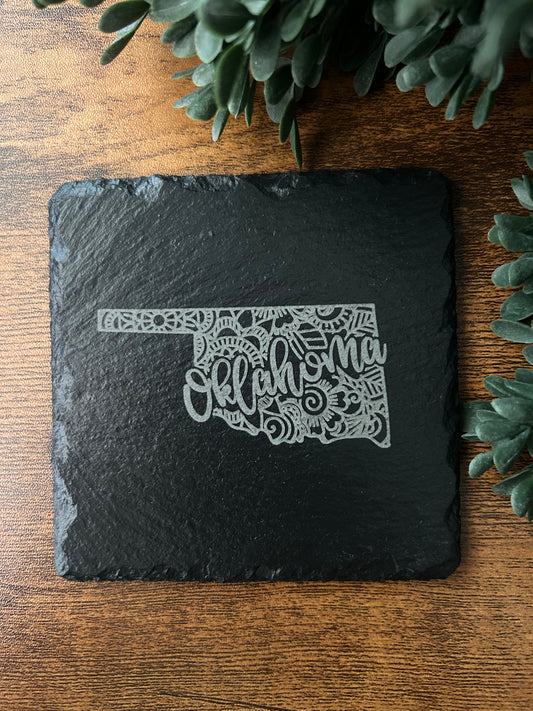 Oklahoma Slate Coaster