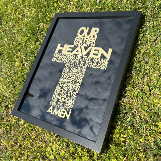 Lord's Prayer Cross Shadow Box